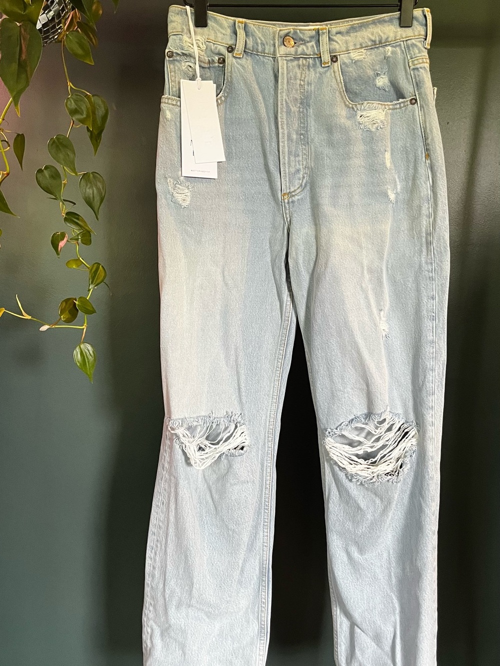 Boyish Light Wash High-Rise Button-Fly Jeans